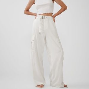Zara NWT Satin Cargo Pant